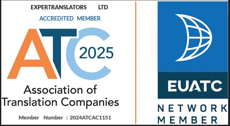 Association of Translation Companies FULL ACCREDITED MEMBER ATC org uk 2025 Member's number 2024ATCAC1151